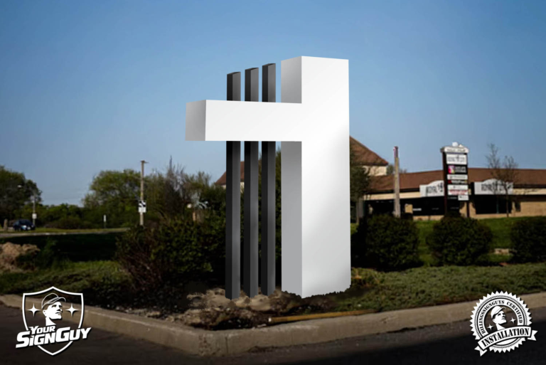 Pole Covers going on after poles are set.