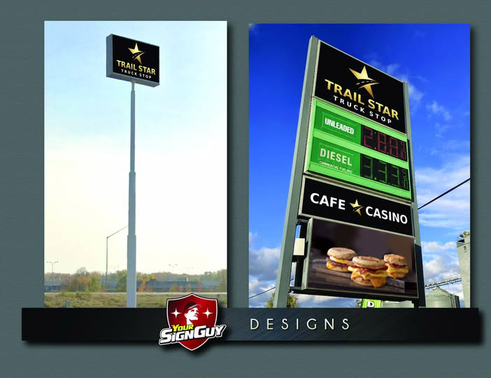 Pylon and High Rise sign.