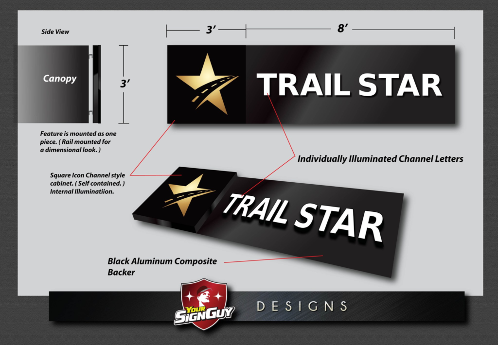 Detail of custom canopy features