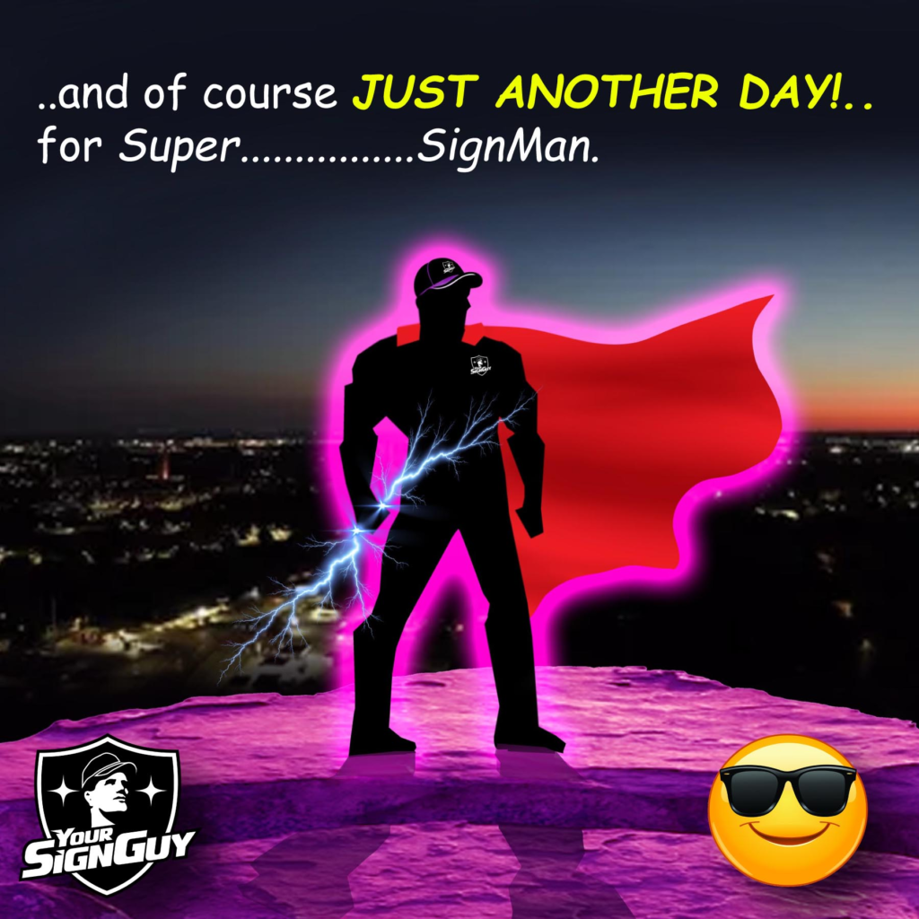 Billings MT. Rimrocks and Super Sign Man. ( Who is your sign guy )